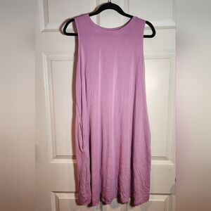 Time And Tru Stretchy Sleeveless Lavender Dress Pockets XL